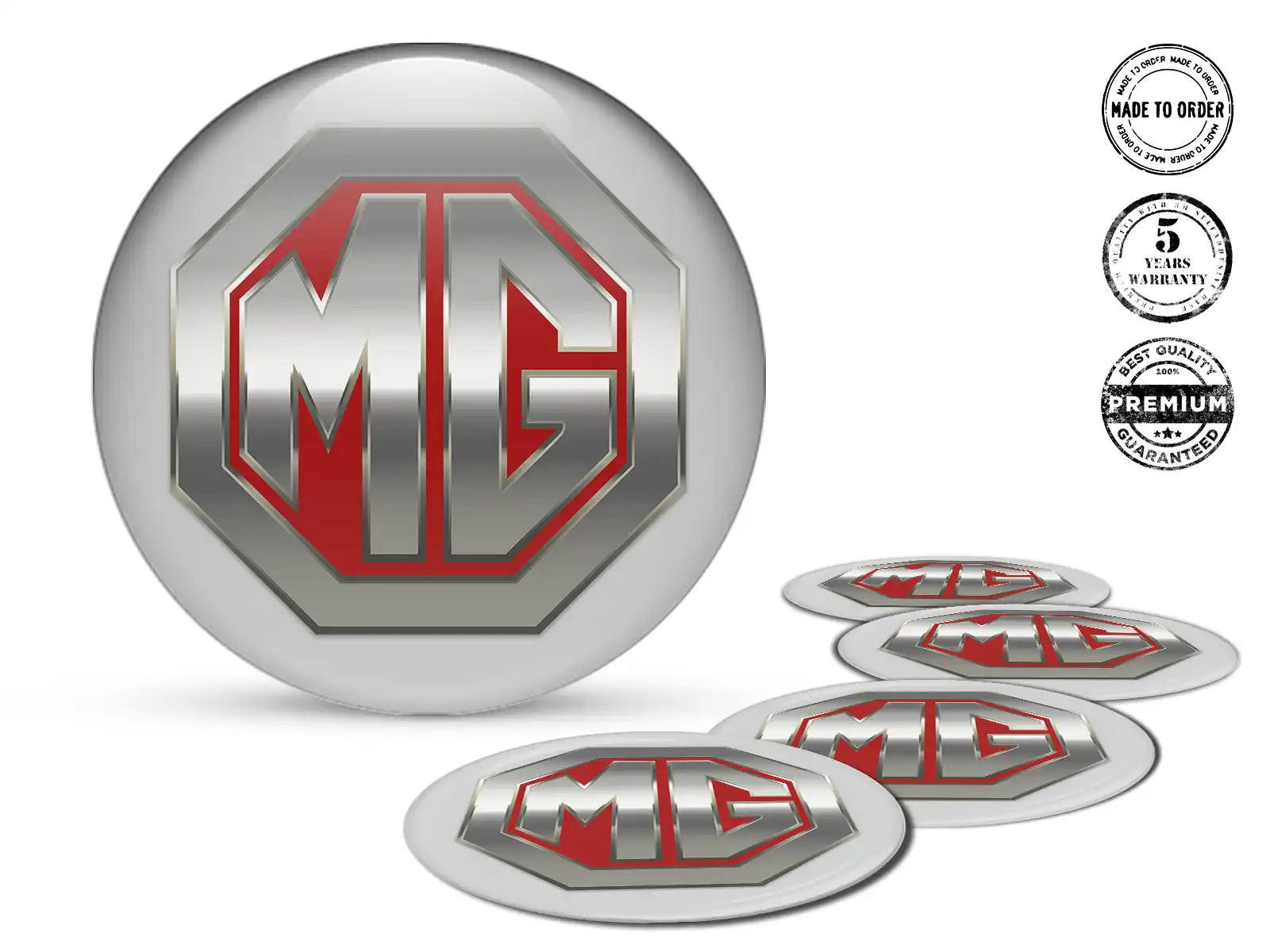 MG Pegatina de Silicona Estilo Emblemas Bombados de Aro